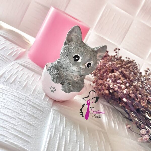 BARDAKTA KEDİ SİLİKON KALIBI