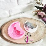 AYDA YATAN YILDIZLI FİL SİLİKON KALIBI