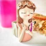 ÇİÇEKLİ KIZ KALEMLİK SİLİKON KALIBI