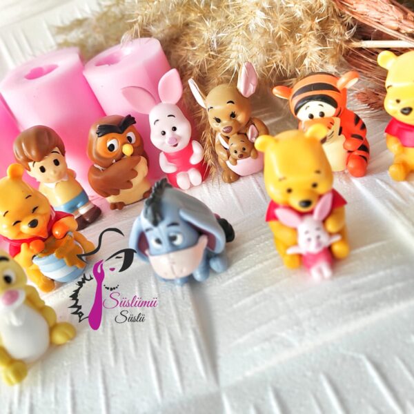 WİNNİE  THE  POOH  10'LU SET SİLİKON KALIBI