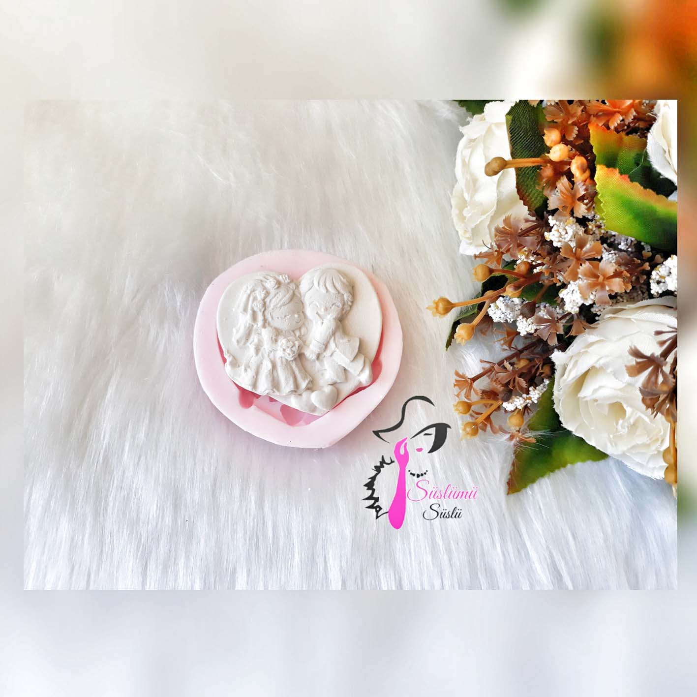 Kalp Gelin Damat Silikon Kalıbı